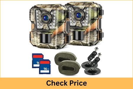 WOSPORTS 24MP 1080P Mini Trail Camera 2-Pack